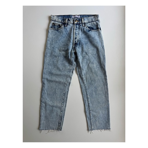 American Apparel Other - AMERICAN APPAREL Dark Indigo Acid Wash Jeans 30x25 Made in USA Straight Raw Cuff